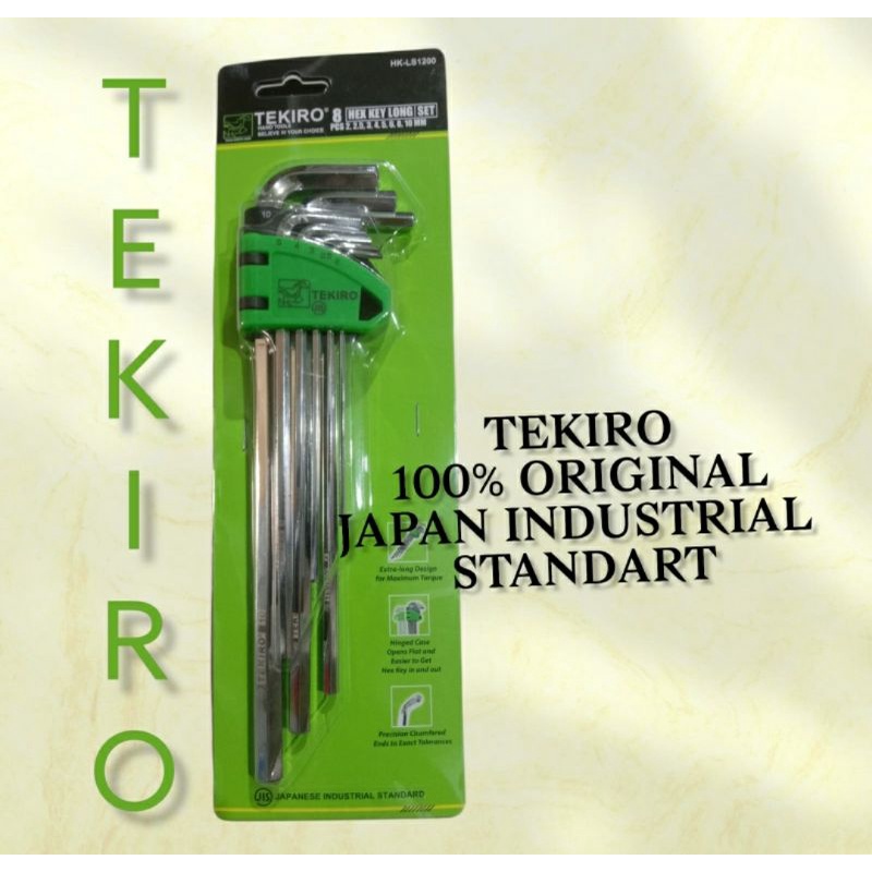 TEKIRO KUNCI L TEKIRO PANJANG 8 PCS KUNCI L SET TEKIRO PANJANG 8PCS