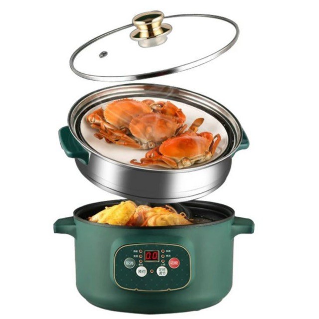 Panci Listrik Timer Serbaguna Ukuran Jumbo 3.2 Liter / 26 CM Frying Pan Multi Function High Quality