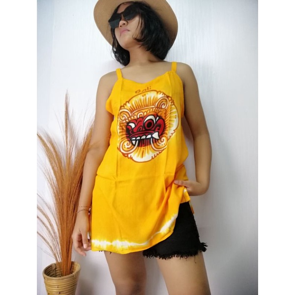 Atasan Tanktop Lukis Rayon Barong Bali Dewasa / Atasan Bali / Baju Barong Bali / Atasan Barong Bali