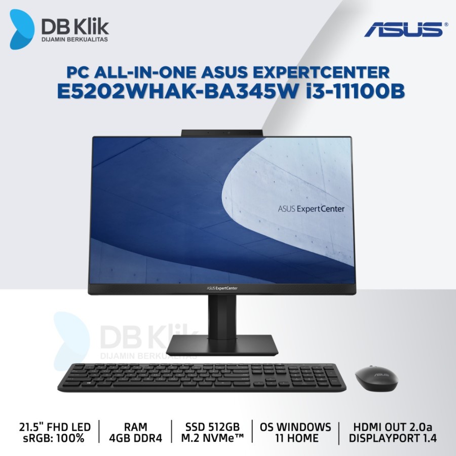 PC AIO ASUS E5202WHAK-BA345W i3-11100B 4GB SSD 512GB NoDVD WIN11 21.5&quot; ~ BA345W