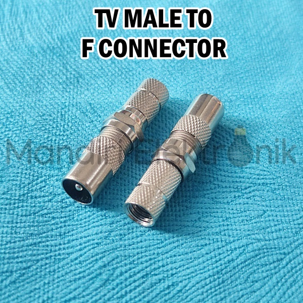 Jack Antena TV Male to Drat F Konektor - Jack TV Drat Cowok - Jack Antena TV Cowo - Male Drat Set Besi