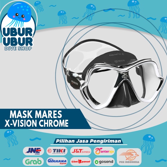 Mask Mares X-VISION CHROME LIQUIDSKIN - Masker Diving/Kacamata Selam