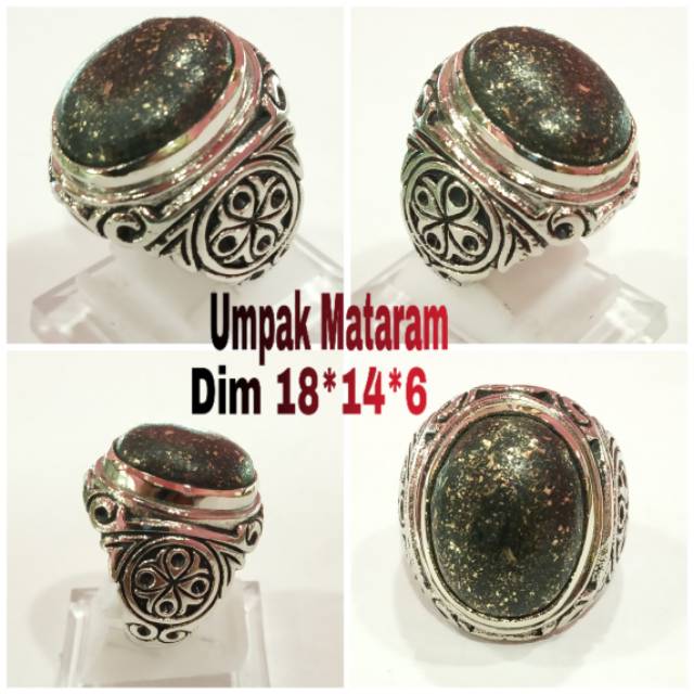 Cincin batu akik umpak mataram kuno asli natural & cincin