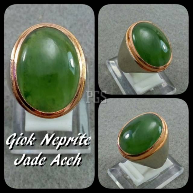 CINCIN BATU AKIK NEFRITE JADE SUPER GRADE A SUPER PLONG