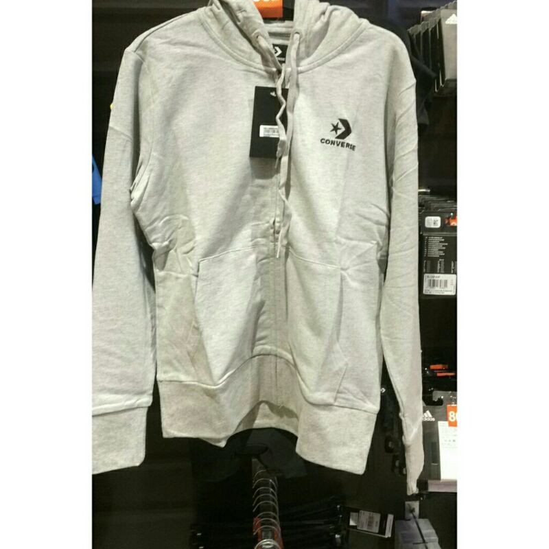 zip hoodie converse white misty size m