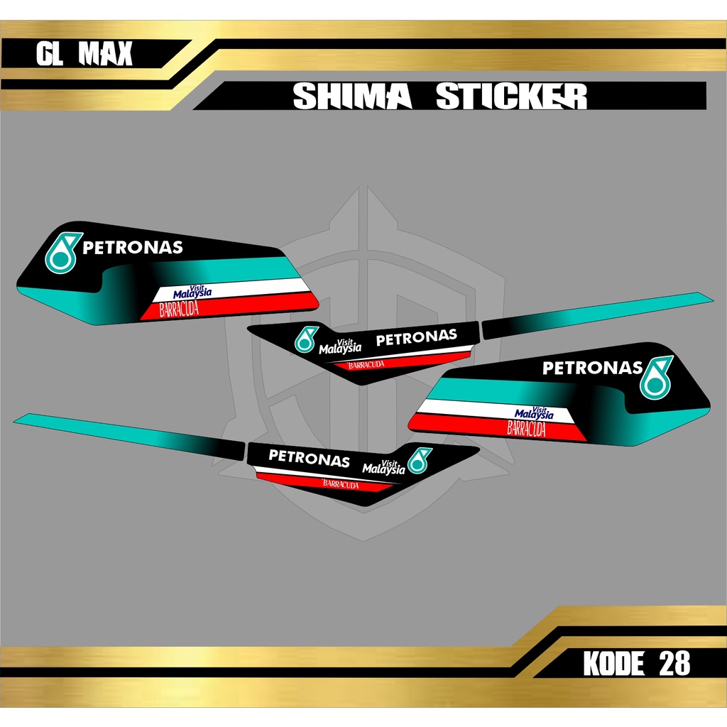 [COD] Stiker GL MAX striping GL MAX motor HONDA motor sticker variasi Racing Petronas 28 - 35