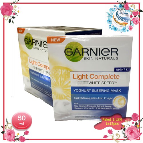 Skin Care Garnier Light Complete Night Yoghurt-50ml (Paket 1Lsn)