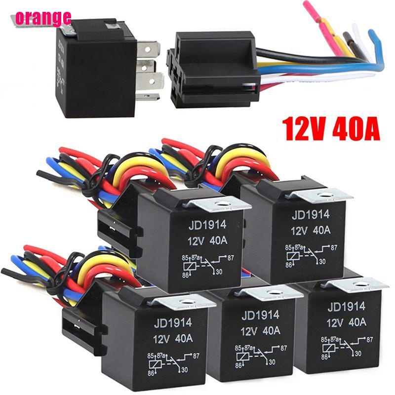 Happy - Relay 12v 5pin 40a 5pin Tahan Air Dengan Soket Relay Untuk Mobil