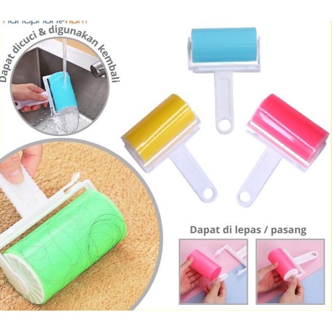 TGM - Lint Roller Pembersih Bulu Baju Debu Dapat Dicuci Ulang Penghilang Debu Bulu Rambut Kucing Anjing Hewan Peliharaan Pembersih Karpet Sprei Sofa Sprai Baju