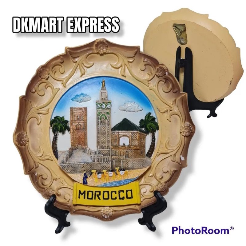 pajangan piring morocco 20cm souvenir piring pajangan maroko souvenir hiasan dinding morocco merchandise piring pajangan maroko