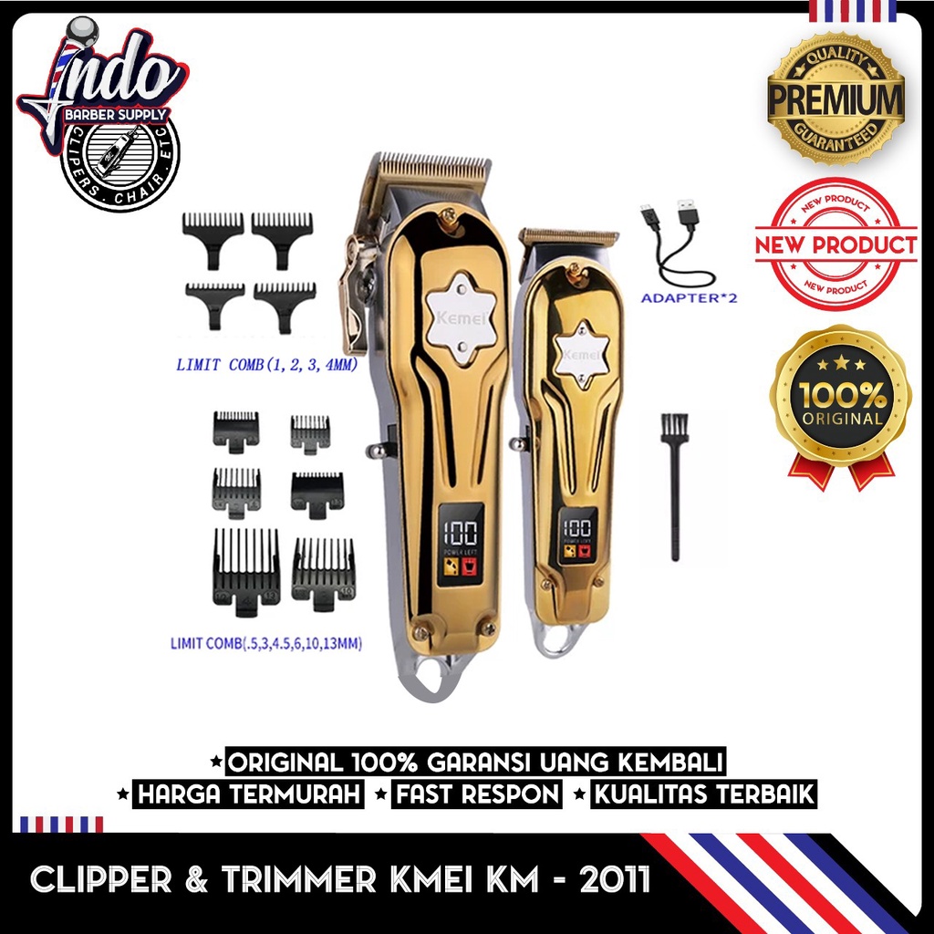 Kemei km 2011 Combo Trimmer dan Clipper dalam satu paket km-2011