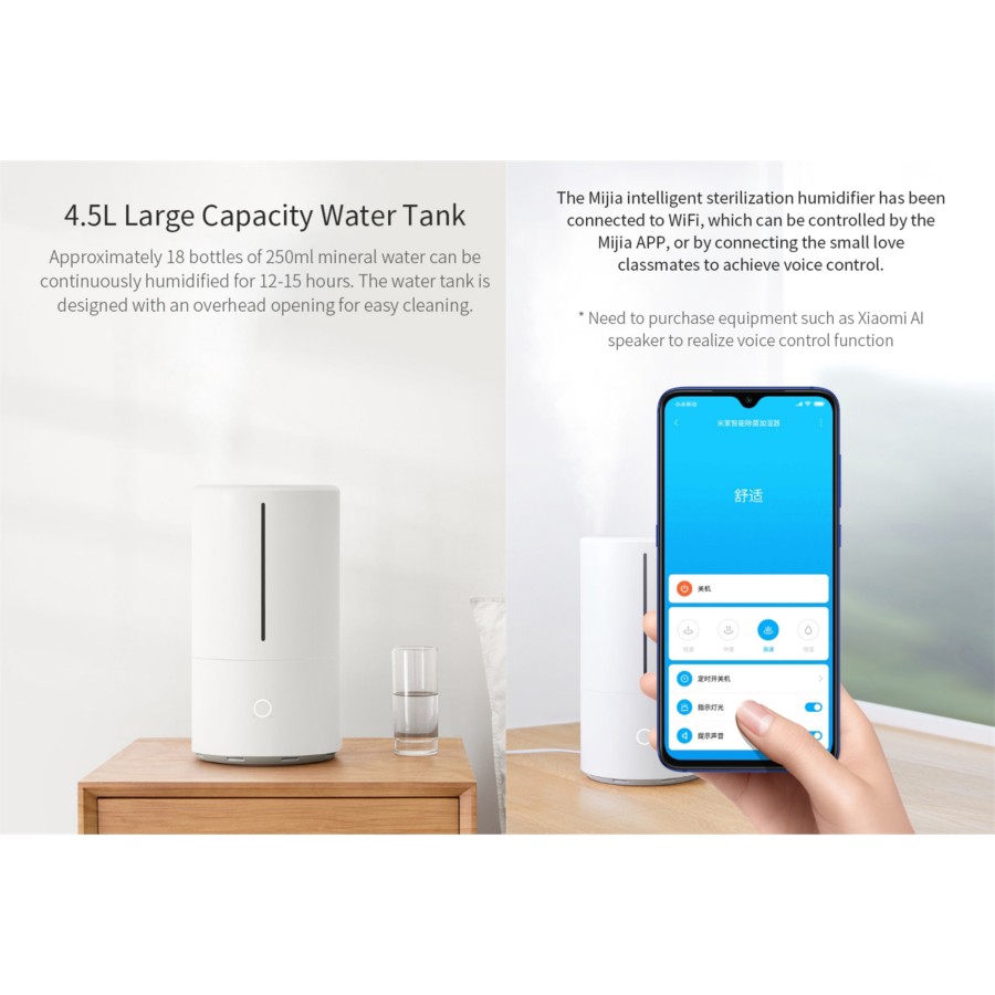 MIJIA SMART HUMIDIFIER UV-C 4.5L STERILIZATION ANTIBACTERIAL