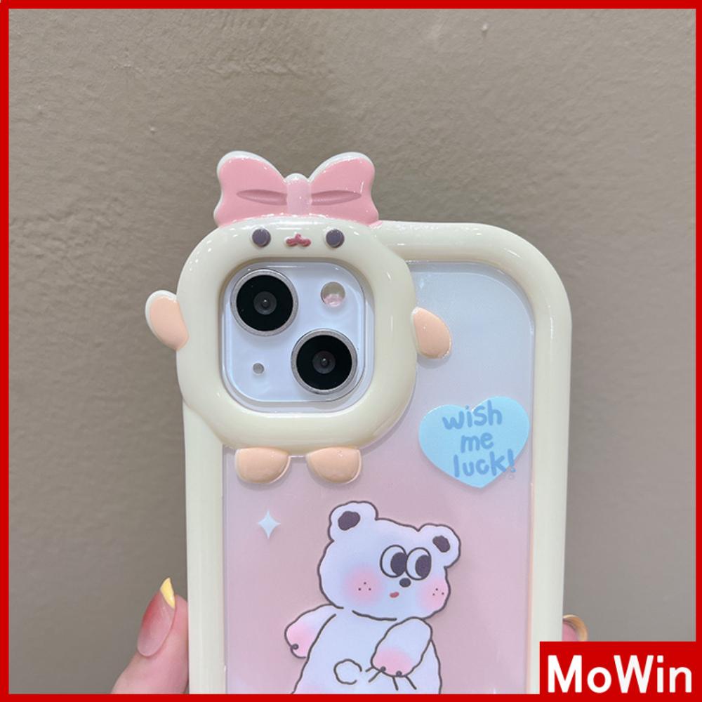 iPhone Case Silicone Soft Case Clear Case Airbag Shockproof Protection Camera Shiny Feel Bear Cartoon Cute Compatible For iPhone 11 Pro Max 13 Pro Max 12 Pro Max 7Plus xr XS Max