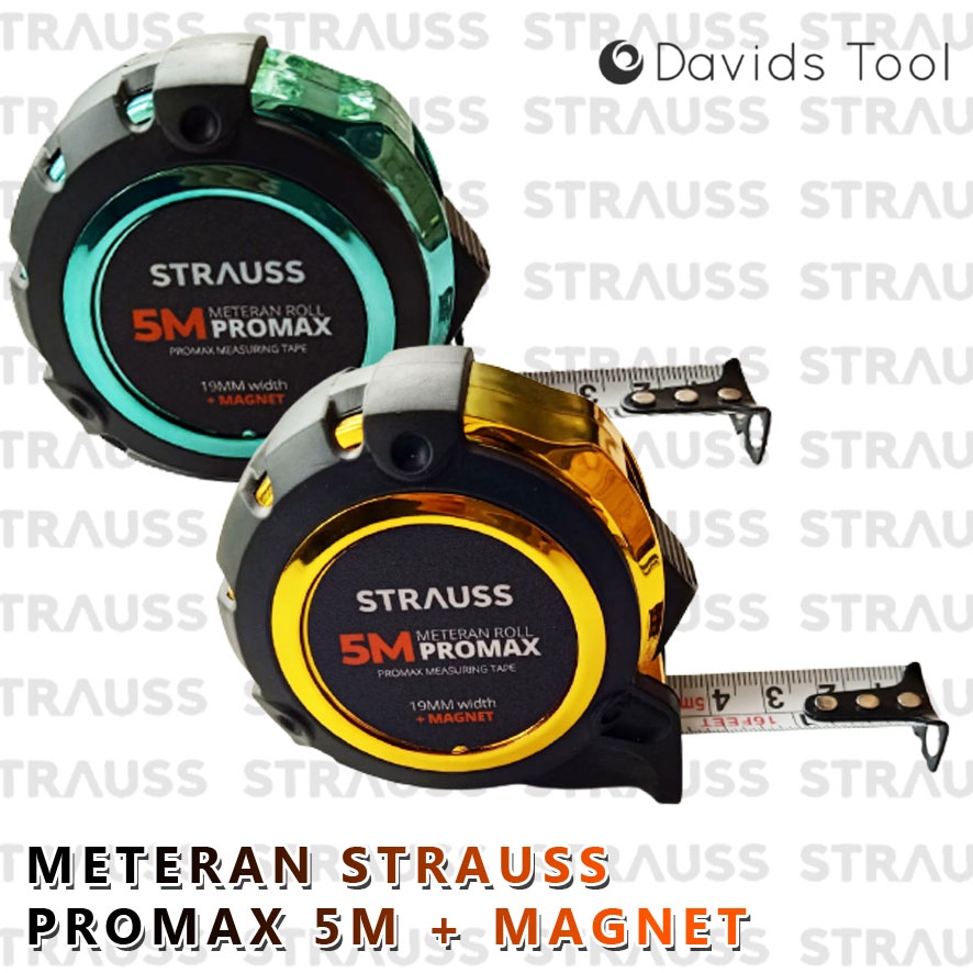 Meteran 5 Meter Tukang Bangunan Roll Strauss Promax