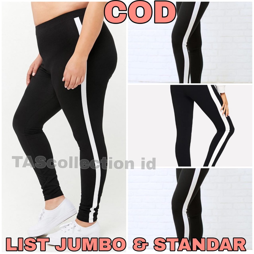 Celana Legging Motif List Lejing Wanita