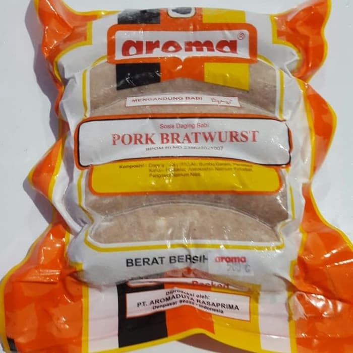 

PORK BRATWURST SOSIS AROMA (500 gram isi 5 pcs perpak)
