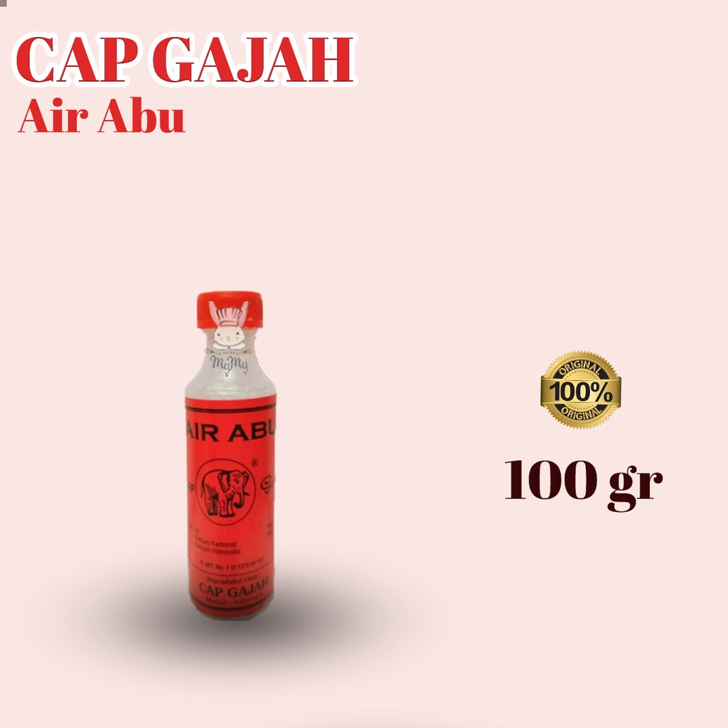 

100 ml Air Abu Cap Gajah botol (Air Khi untuk mie) alkali iye