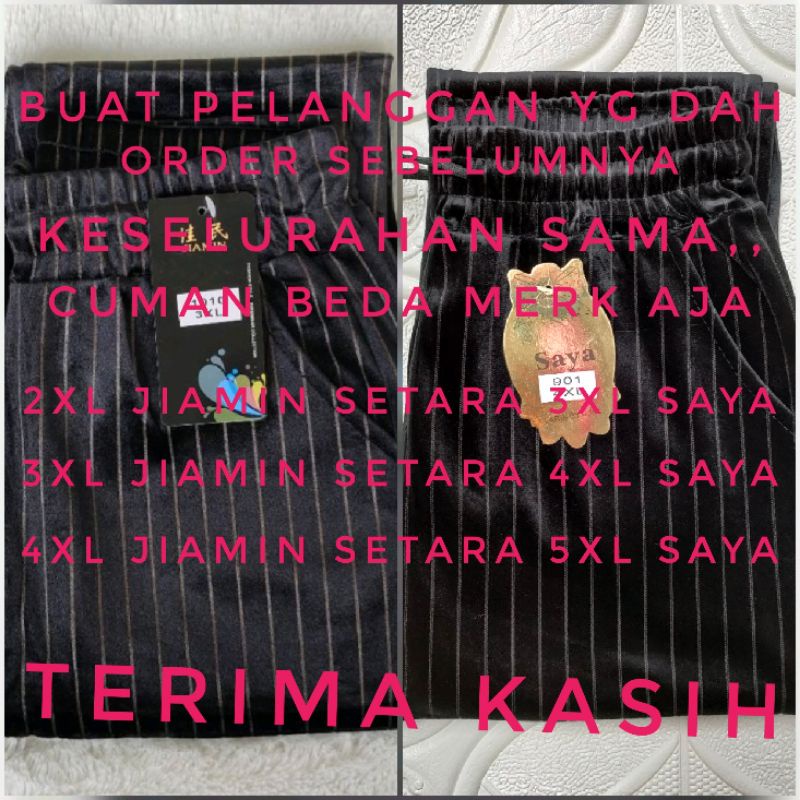 CELANA BLUDRU IMPOR KOTAK/SALUR  3XL 4XL 5xL 6XL 7XL 8XL