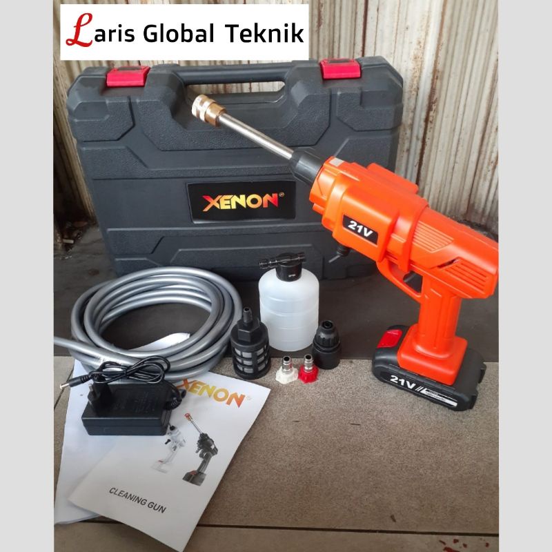 Mesin cuci mobil motor ac Portable Baterai 21V Xenon
