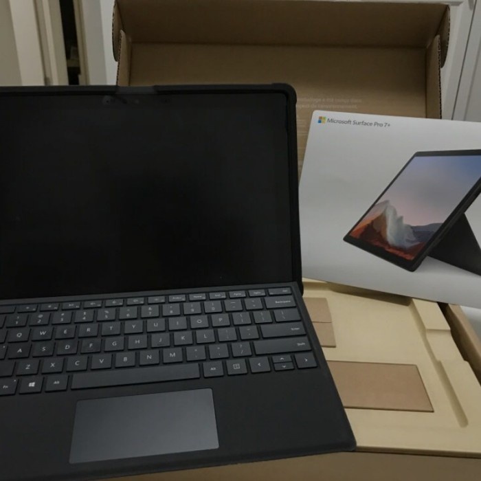 LAPTOP MICROSOFT SURFACE PRO 7+ Intel i7 ram 8GB SSD 256GB like Baru lebih bagus daripada Microsoft 