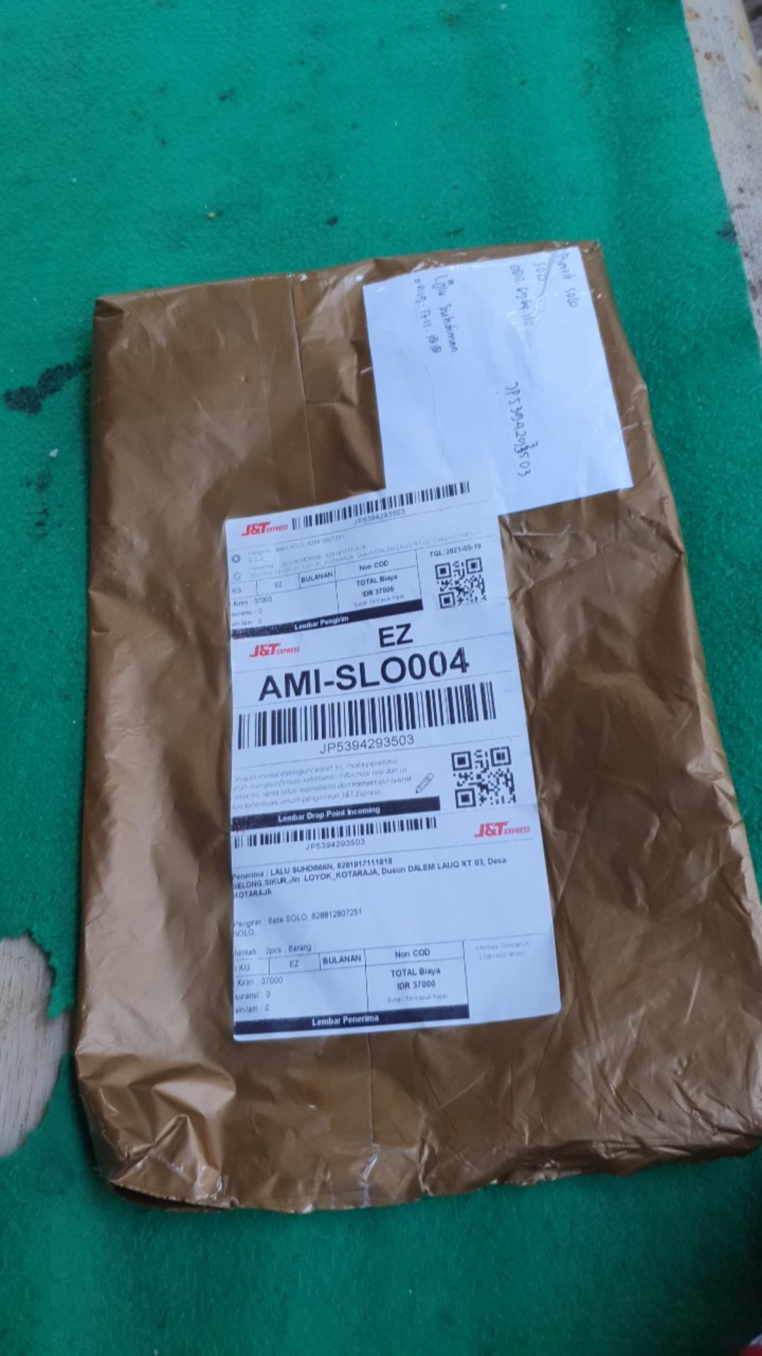 (best Seller) Kain Batik Solo (cabut Alusan) Motif Wahyu Tumurun Warna Dasar Hijau Botol