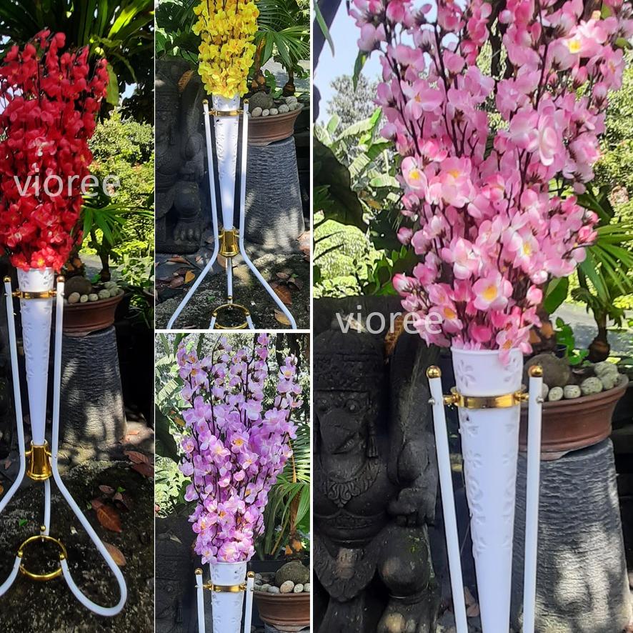 Mega Sale Set Bunga Sakura Hiasan Ruang Tamu Pojokkan Tinggi  Plus Pot Vas Bunga Standing Dekorasi S