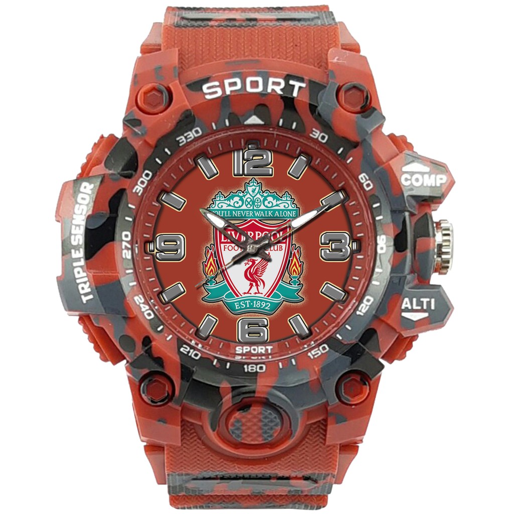 (EXCLUSIVE BOOSQU) JAM TANGAN LIVERPOOL STRAP ARMY -YNWA