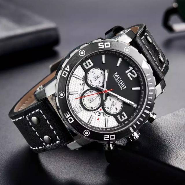 MEGIR ML2084 ORIGINAL Jam Tangan Pria MEGIR Analog Crono Aktif