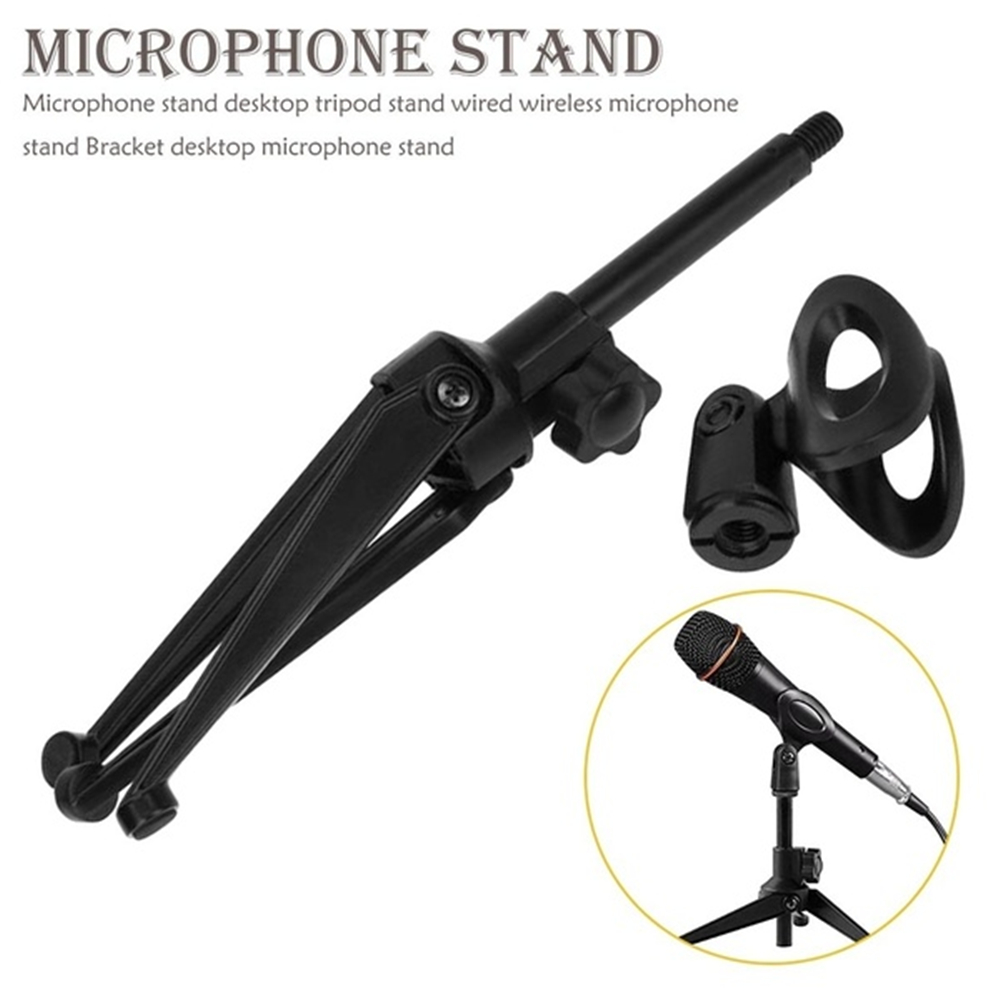 ELEGANT Adjustable Holder Desktop Standing Tripod 180° Rotating ABS Mic Clip Durable Live Broadcast Microphone Stand Rack/Multicolor