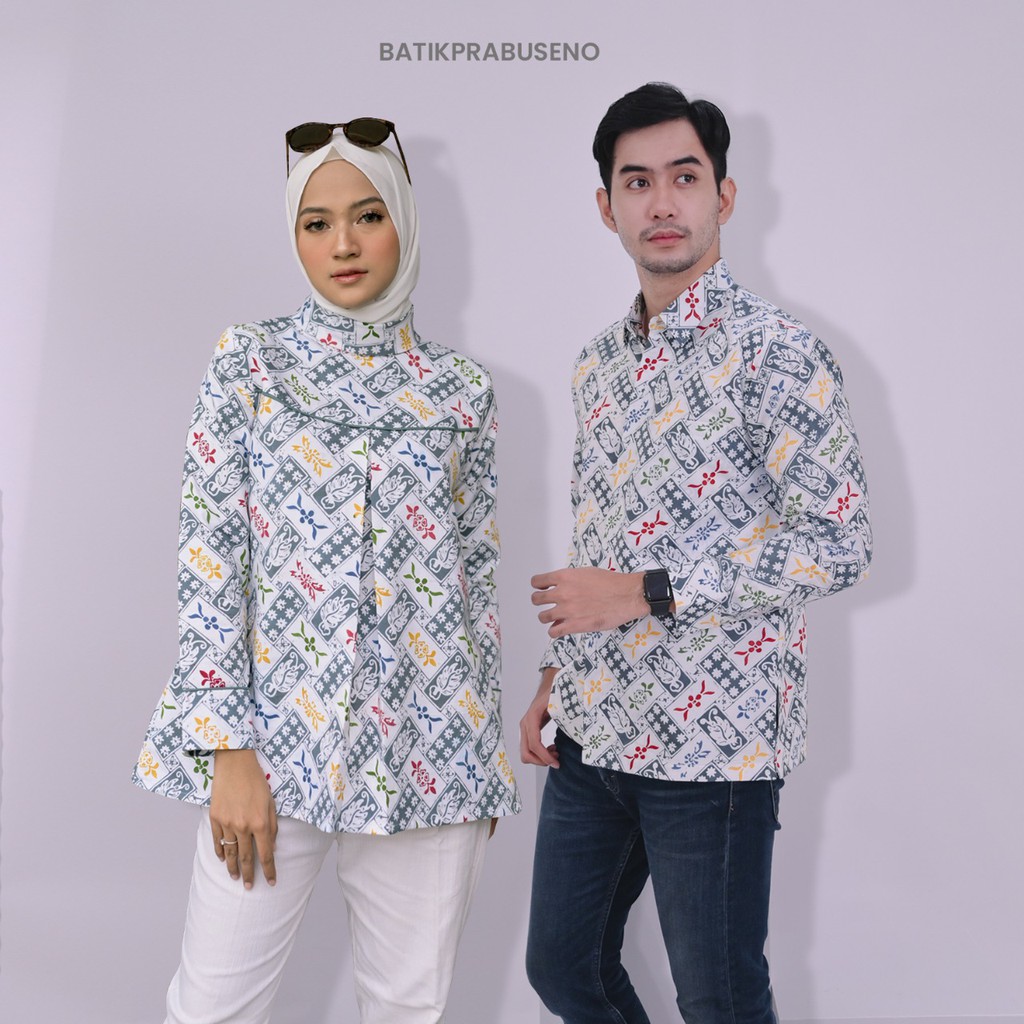 DAYANA ABISENO ATASAN BAJU COUPLE BATIK SARIMBIT SERAGAM KERJA KANTOR MODERN JUMBO PREMIUM PRABUSENO