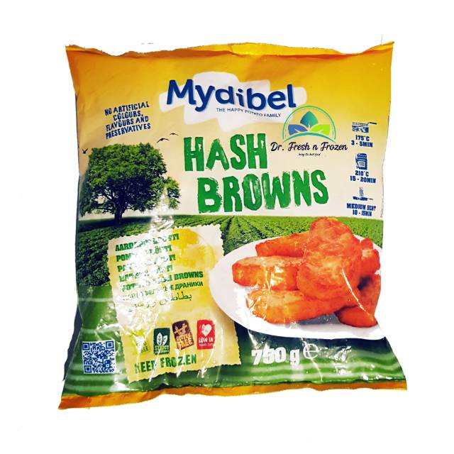 Kentang Mydibel Hash Browns / hashbrown / Hash Brown 750 gr