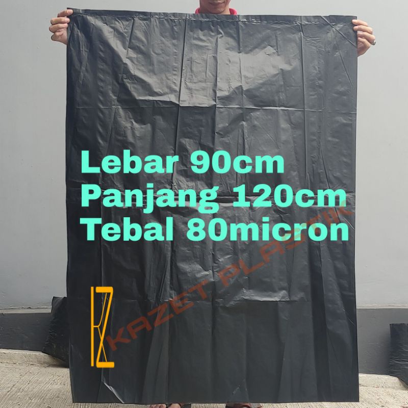 plastik sampah besar 90 x 120 cm tebal 80 micron   kantong sampah besar
