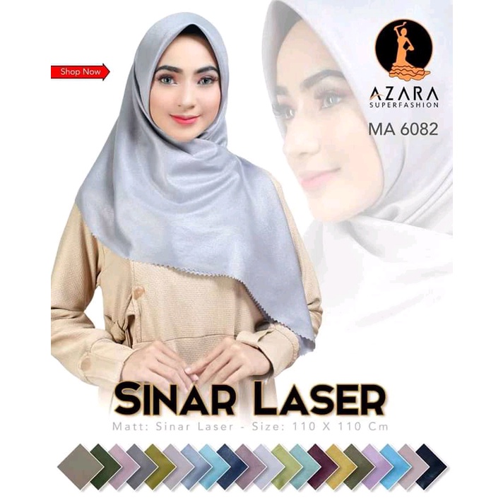 [Bisa COD]Hijab Shinar Lasercut Glamor[gliter]/Hijab Segiempat Polos/Jilbab Trendy Dan Kekinian/Ukuran Standar 110x110