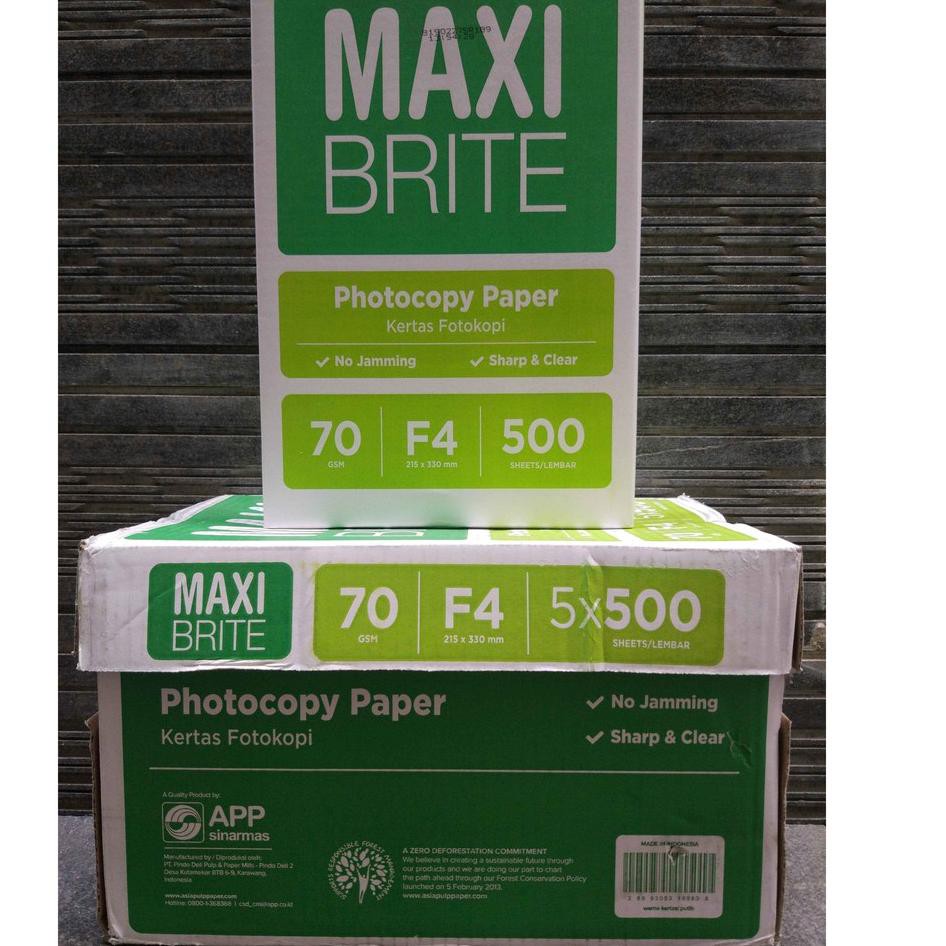 

Hot Item Kertas HVS F4 MAXI BRITE 70 gr 70gsm 70gram ....