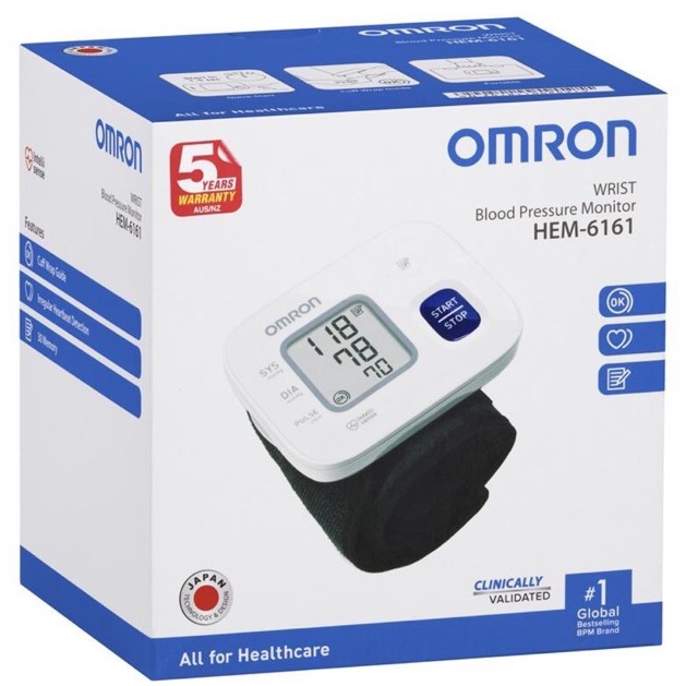 OMRON HEM 6161 Tensi Meter Alat Tes Pengukur Tekanan Darah dan Detak Jantung Tensimeter Digital