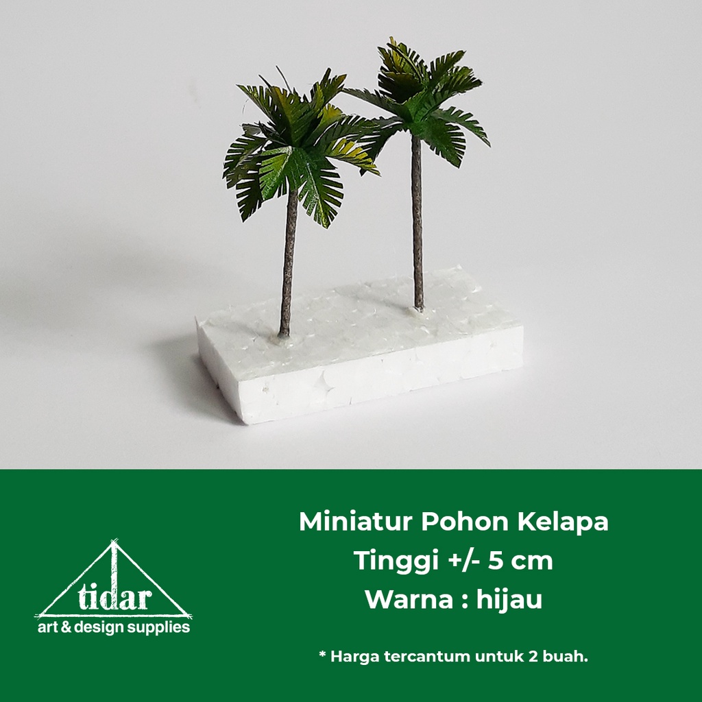 

[MR] MG - Miniatur Maket Pohon Kelapa Hijau Tinggi 5 cm / Coconut Tree