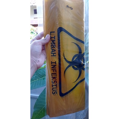 Plastik kuning limbah medis infeksius 40x60 0,006 mic (1 pack isi 25)