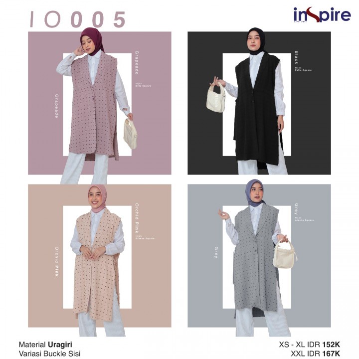 ATASAN INSPIRE YOUTH IO 005 / OUTER INSPIRE YOUTH ORIGINAL / BAJU MUSLIM WANITA DEWASA / BAJU MUSLIM