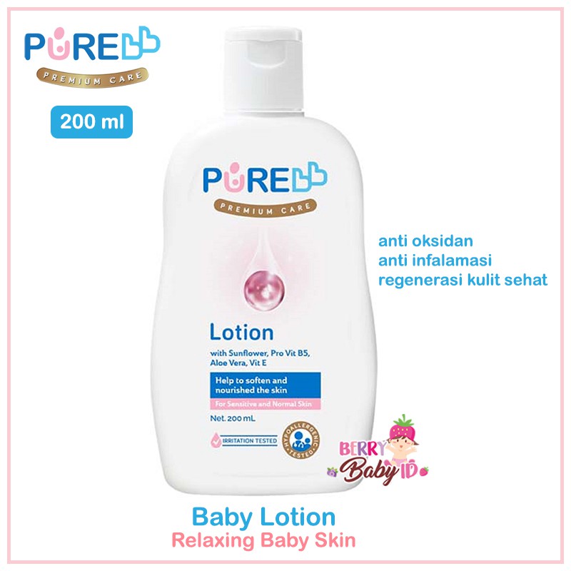 PureBB Lotion Losion Moisturizer Bayi Anti Oksidan 200 ml Pure BB Baby Berry Mart