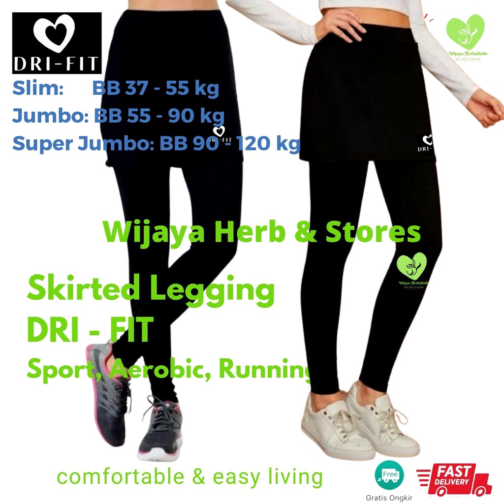 Celana Legging Rok  Senam Zumba Olahraga Wanita – Slim Super Jumbo Zumba Tenis Jogging Berenang Bersepeda