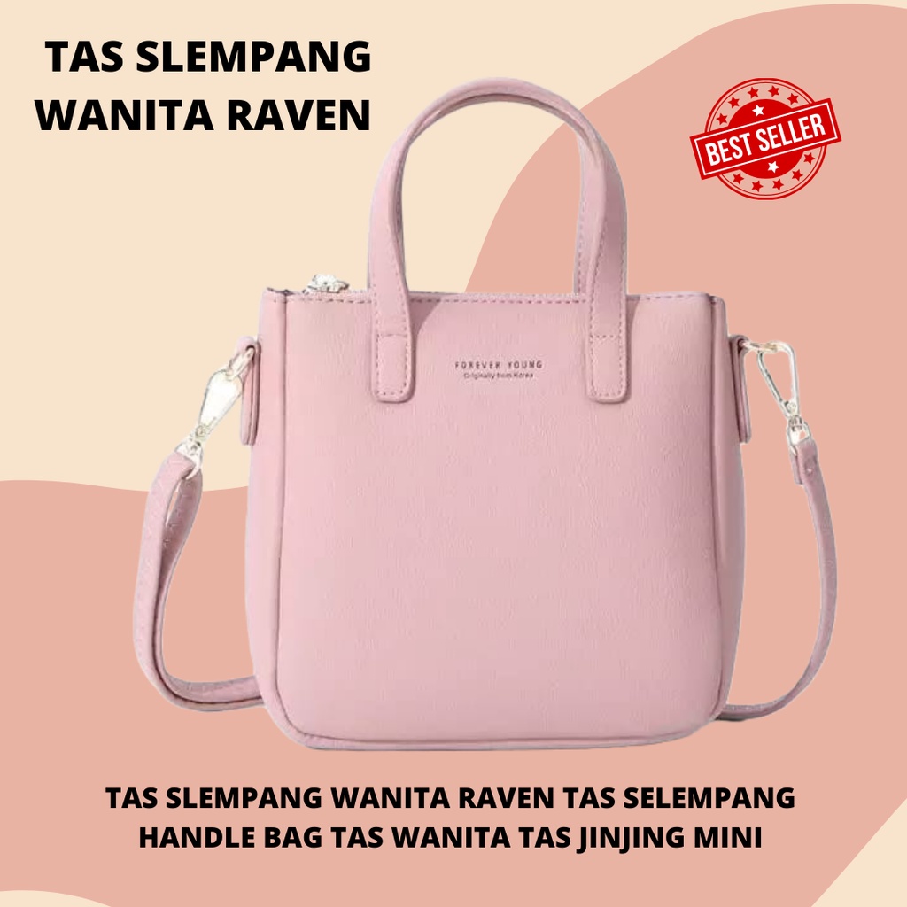 BISA COD!! TAS SLEMPANG WANITA RAVEN TAS SELEMPANG HANDLE BAG TAS WANITA TAS JINJING MINI