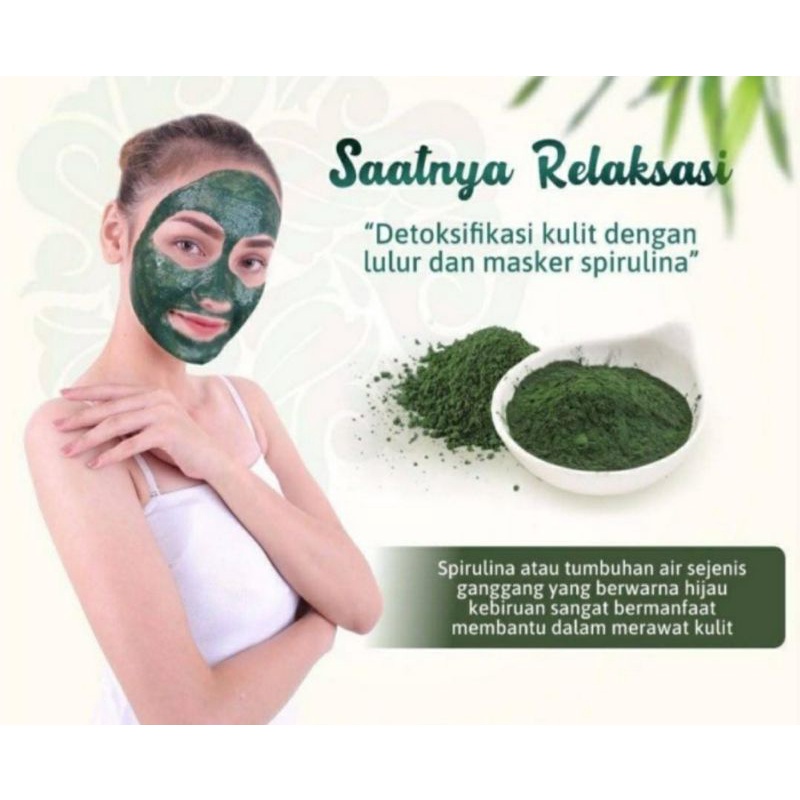 Masker Wajah Spirulina Masker Organik Kosmetik Skincare Wajah