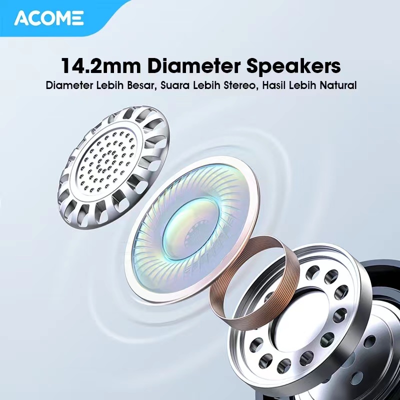 Acome Wired Earphone Headset AluminumAlloy Garansi Resmi 1 thn AW08