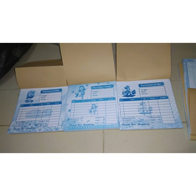 

nota olshop/Nota Mini 1/6 folio 1ply (50set)