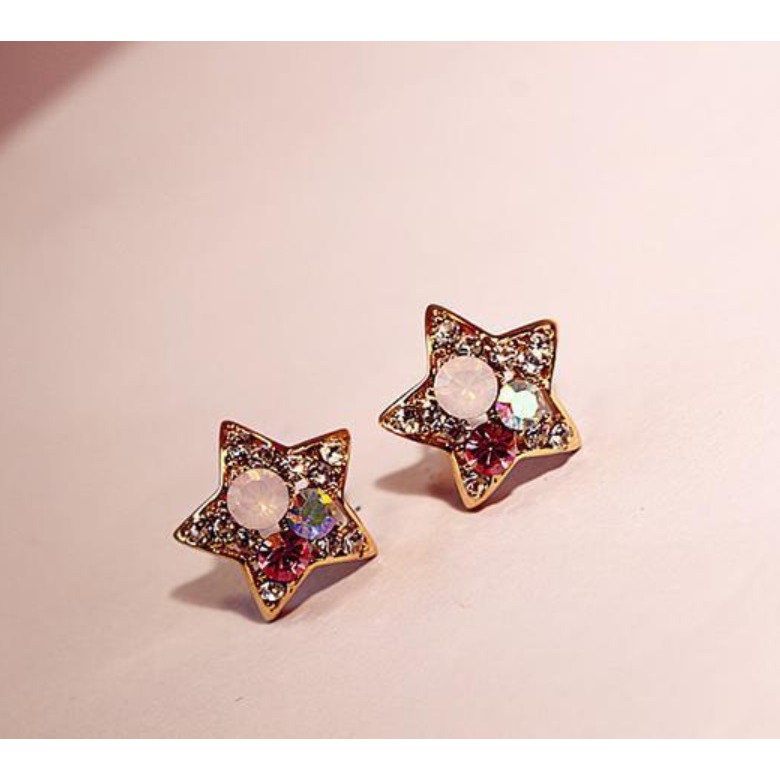 Anting Wanita E29 BINTANG COLORFUL Women Stud Earrings Giwang Cewe Tusuk Korea Fashion Berlian