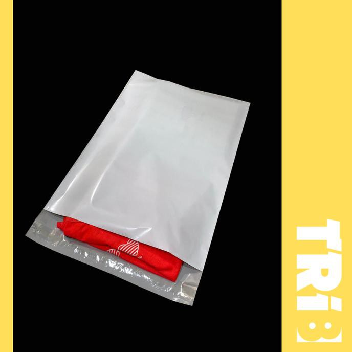 

T3RMUR@H Premium - 17*30+5cm - White Polymailer Amplop Plastik 60mc 100pcs