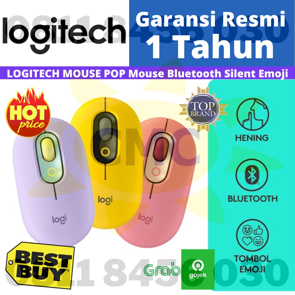 Logitech POP MOUSE Wireless Bluetooth Silent Emoji