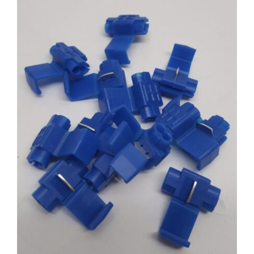 Blue Quick Splice Tap Wire Terminal Connectors jumper Clamp Sambung AWG Kabel Biru