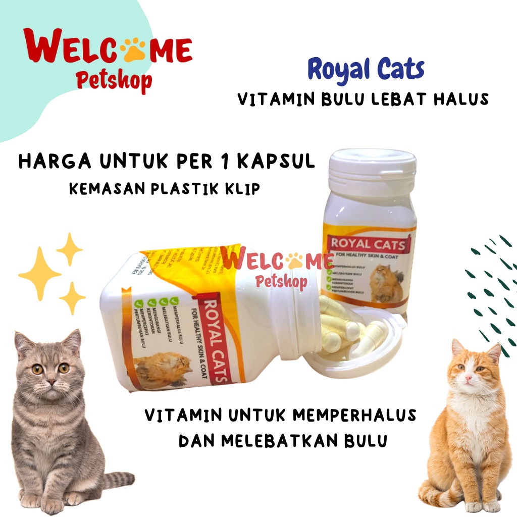 Royal Cats Perbutir Vitamin Kucing Bulu Lebat Sehat Harga Perbutir