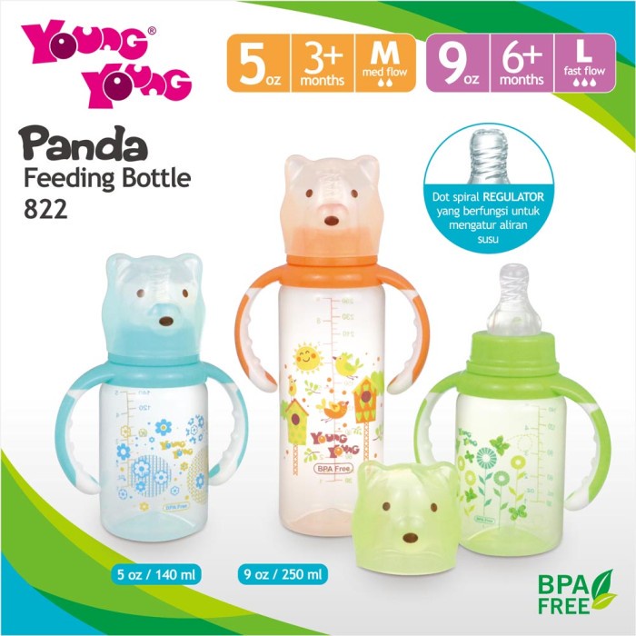

Premium Botol Dot Bayi Bear dengan Gagang 240 ml BPA FREE / Feeding Baby Bottle Bear